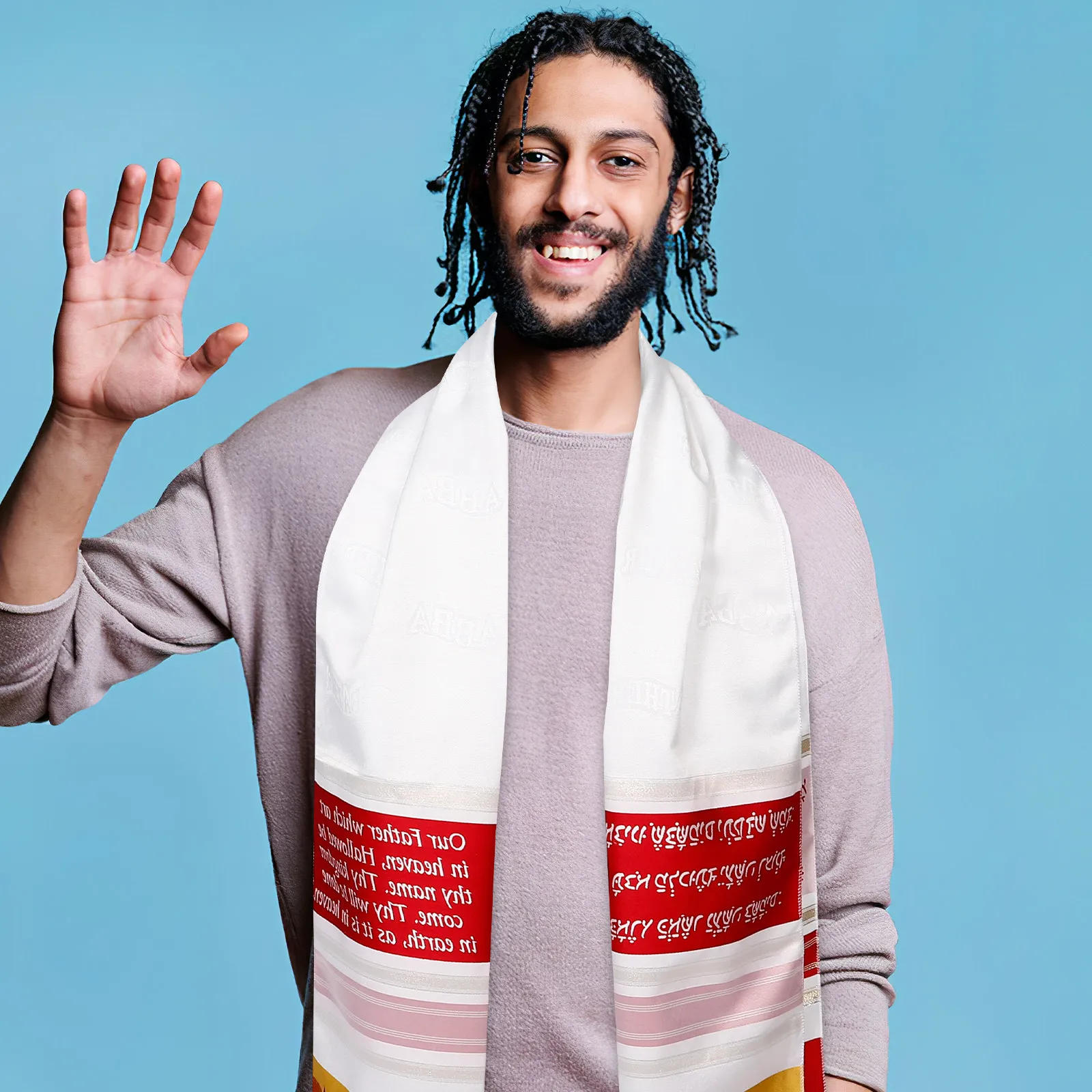 

Large Size Prayer Shawl for Women Men Exquisite Trim Religious Ceremonies Daily Wear Christian Scarf Shawl Prayer Shawls