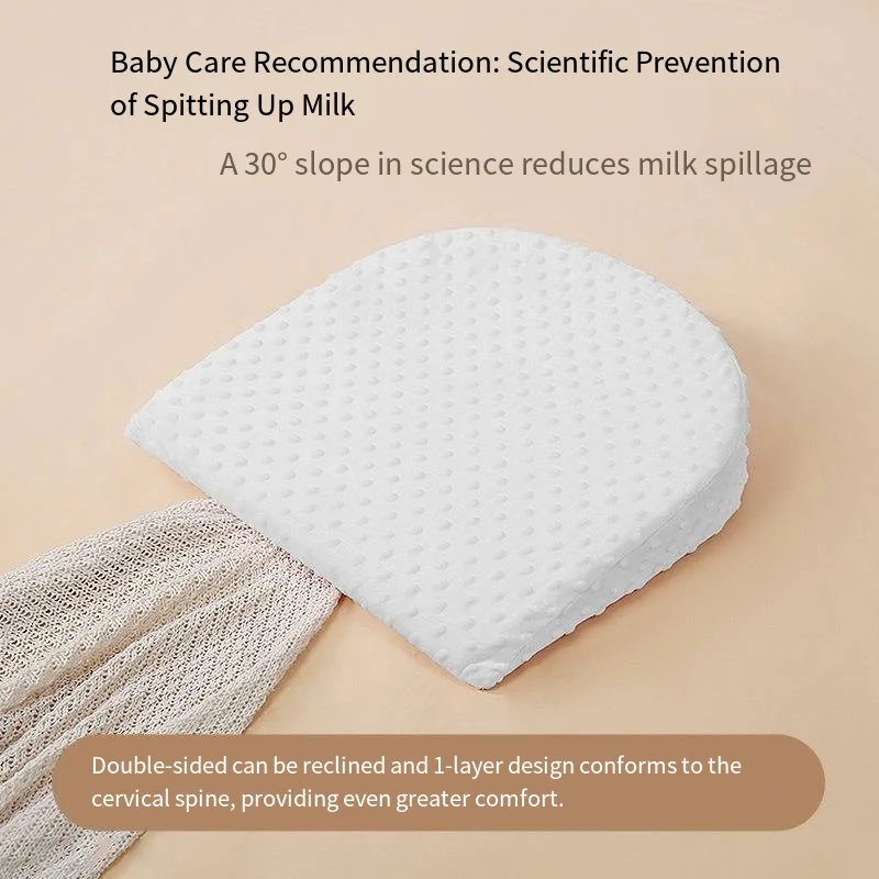 Anti-spitting Milk Slope Pillow Doudou Velvet Baby Pad 15 Degree Slope Pad Feeding Artifact Anti-choking Baby Pillow