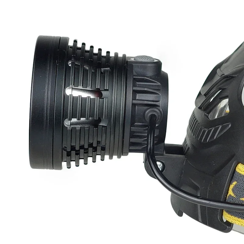 Long Shot Outdoor Headlamp with P50/P70 LED Cree  Super Bright Headlight with Three 18650 Batteries Better for Camping  Fishing