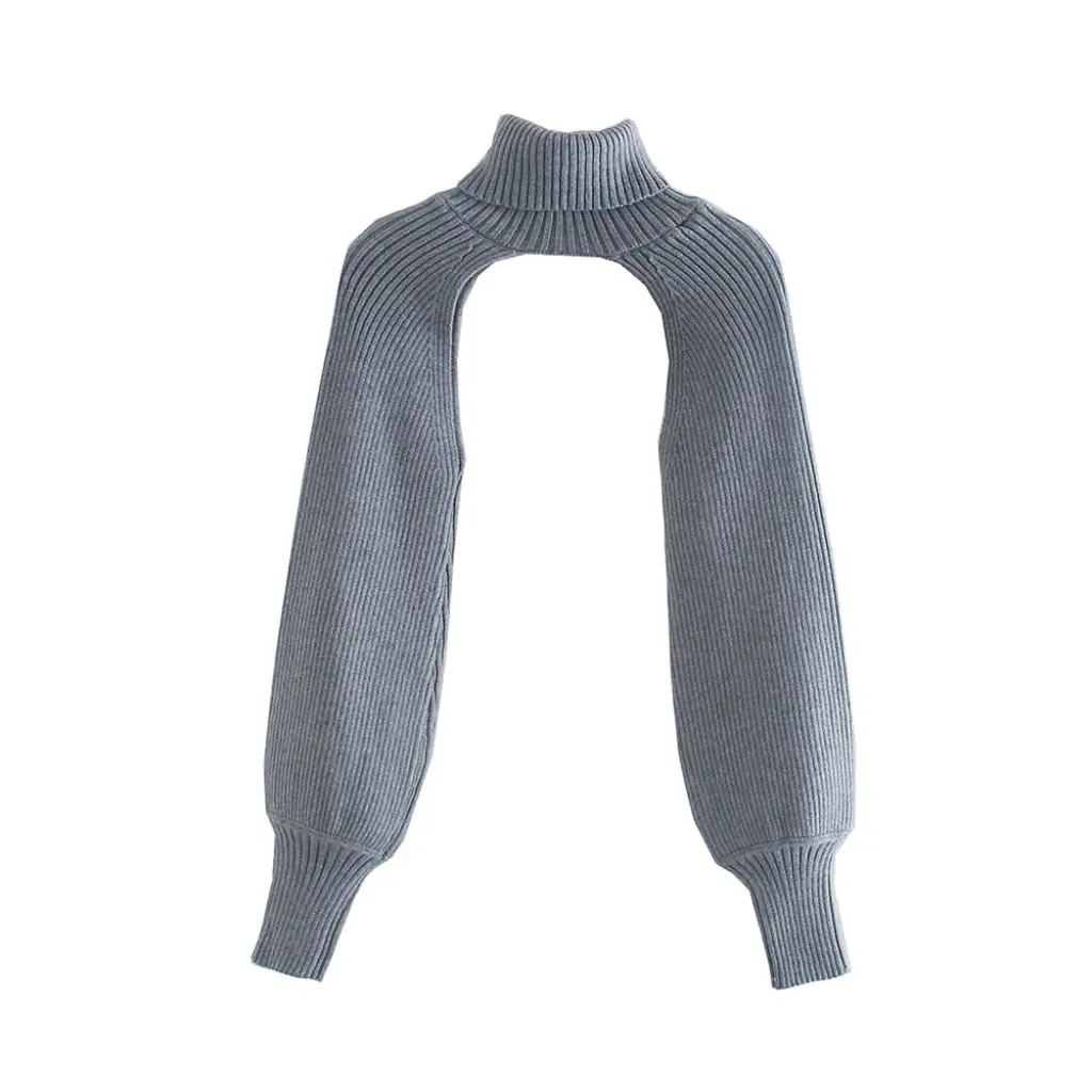 

Autumn Sexy High Collar Long Sleeve Short Pullover Casual Women's Knitwear European And American Style Wholesale
