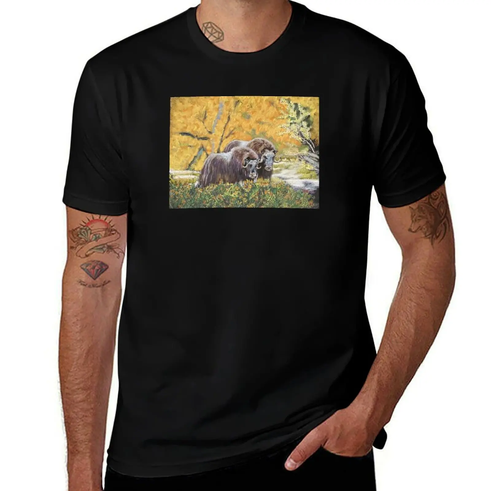 

Musk Ox T-Shirt Retro Graphic Print T-Shirt