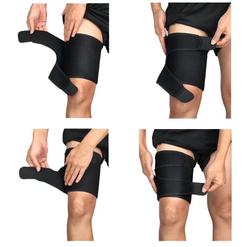 1Pc Thigh Compressed Sleeves Hamstring Support Leg Sleeves High Elastic Support For Sports Warmers Support Protector