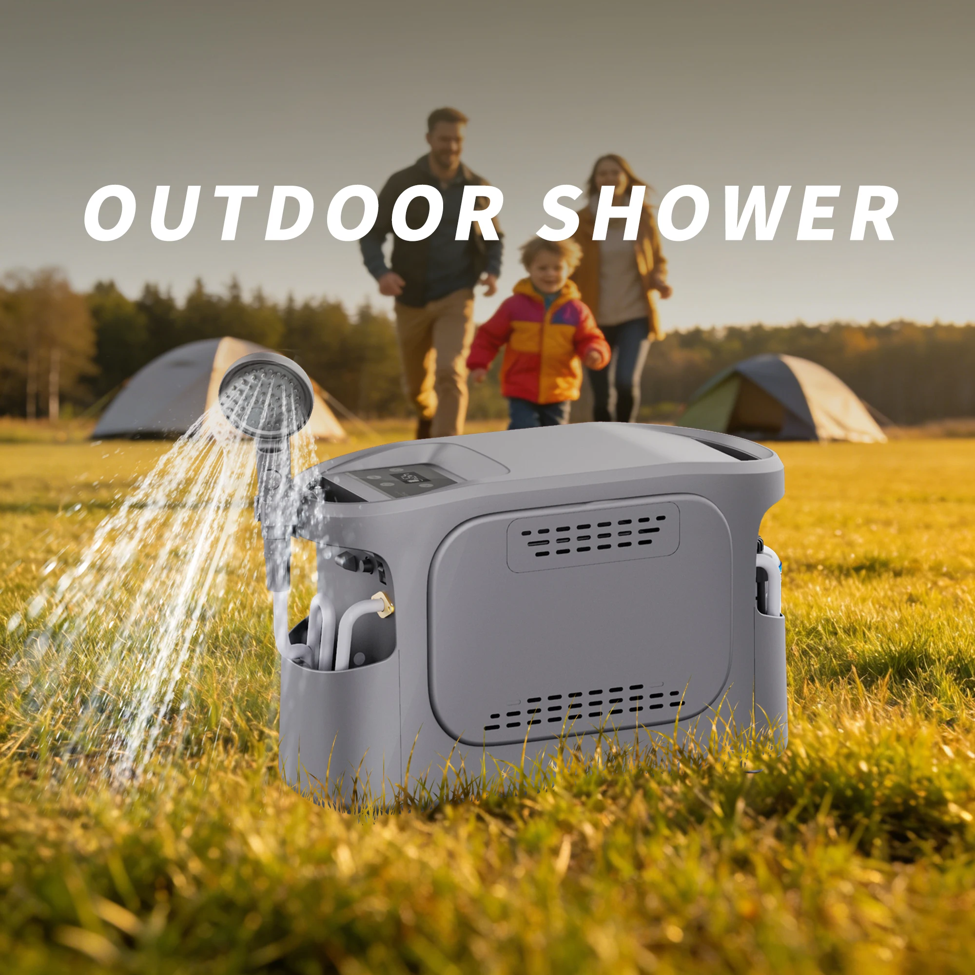 

All-in-One Camping Water Heater Kit - Portable Propane Shower + 12V Pump + 40L Bucket