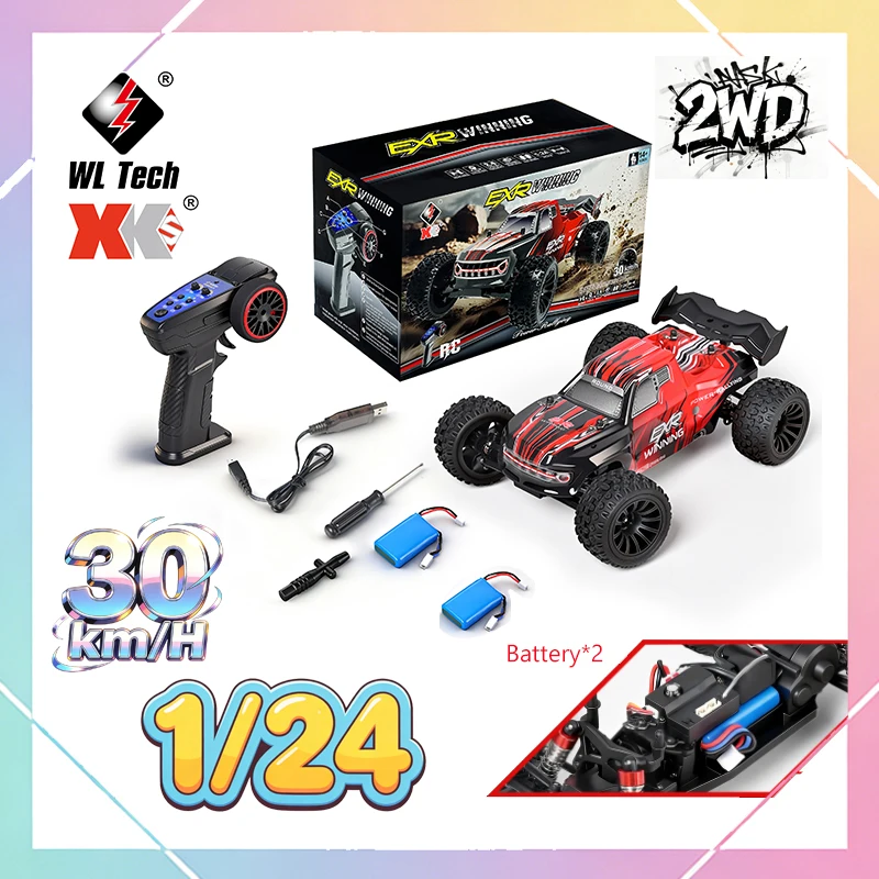 

Радиоуправляемая машинка WLtoys 244018 2WD, внедорожник 1/24, высокоскоростной грузовик, подарок для детей, скорость 30 км/ч, дрифт-гонки, игрушка для детей и взрослых