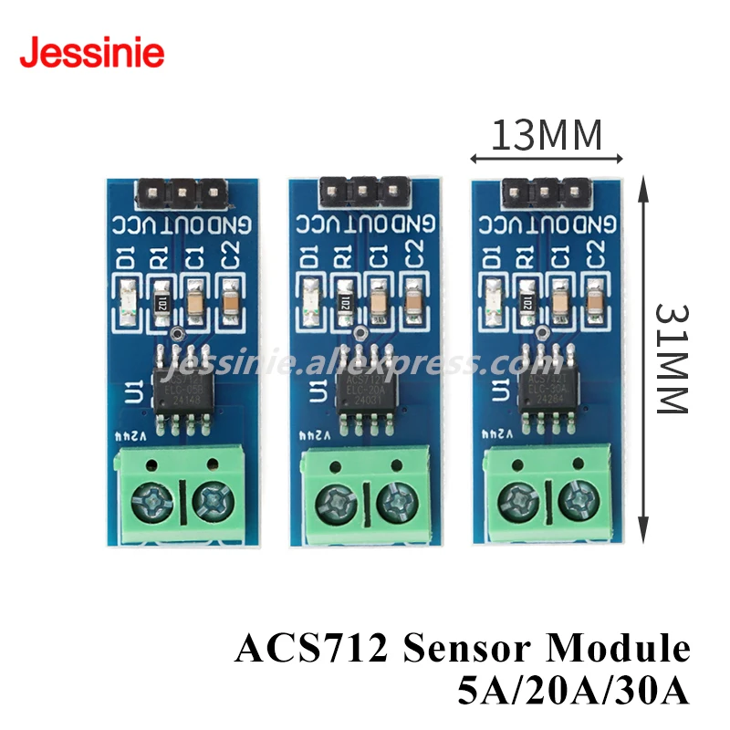 ACS712 ACS712ELCTR 5A 20A 30A Range Hall Effect Current Detection Sensor Module