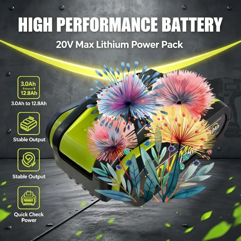 High Capacity 20V Lithium‑ion Battery 3.0Ah‑12.8Ah For Worx lpega WA3551 WA3553 WU268 WX678 WX550.2 Electric Tools
