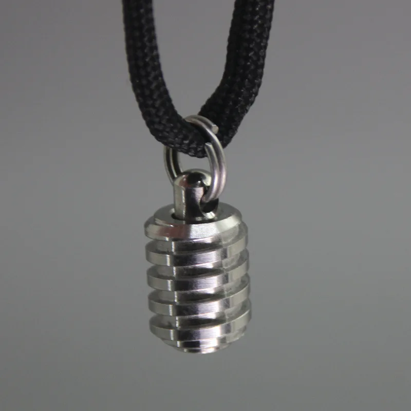 TC4 Titanium Alloy Knife Pendant Umbrella Rope Pendant EDC Thread Anti-lost Titanium Rod Titanium Ring