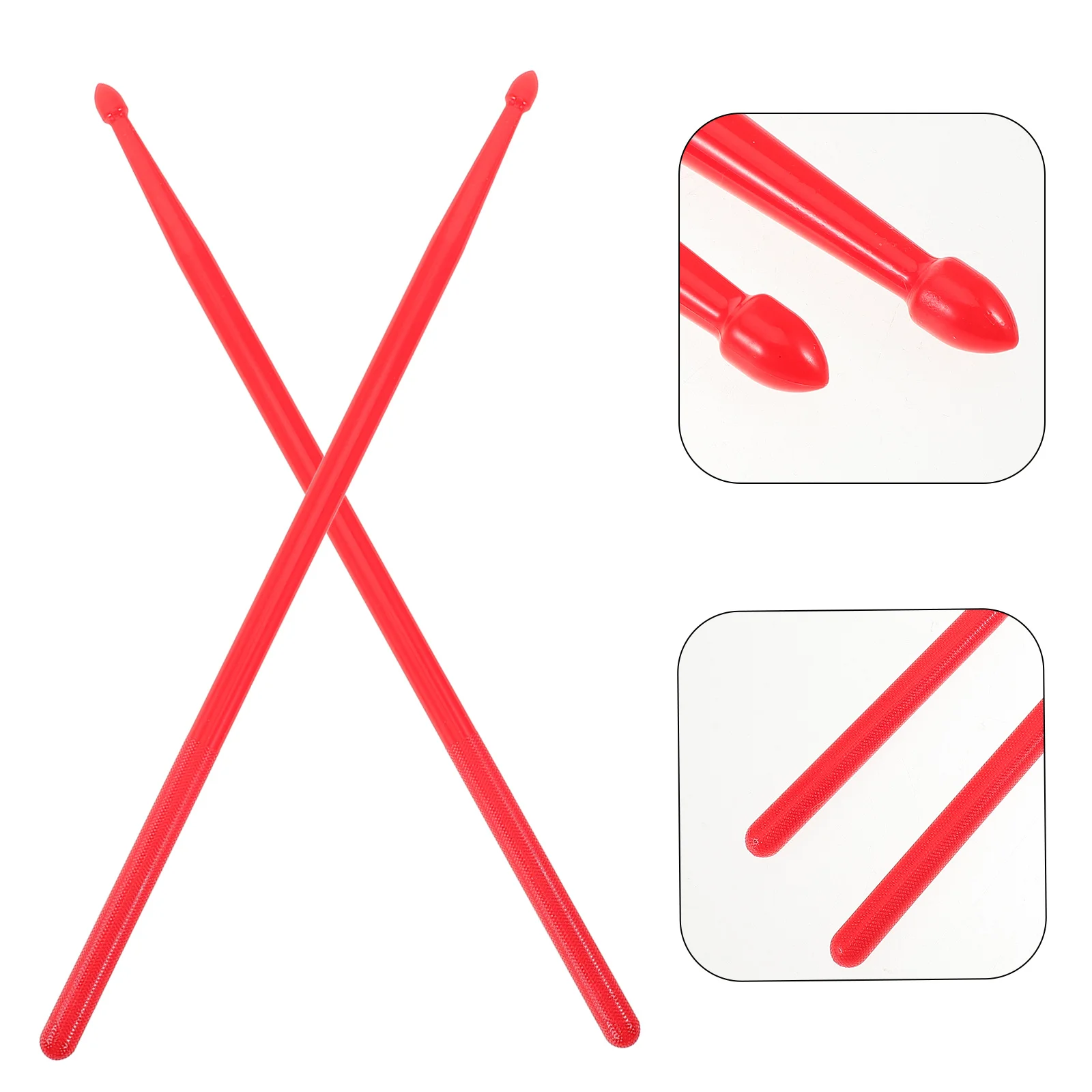 

1Pair Drumsticks Nylon Lightweight Professional Red Stylish Drum Accessory Fits All Drums Ideal Gift for Drummers