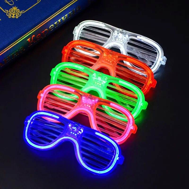 

Led Glasses Neon Party Flashing Glasses Luminous Light Glasses Bar Party Concert Props Fluorescent Glow Photo Props Supplies