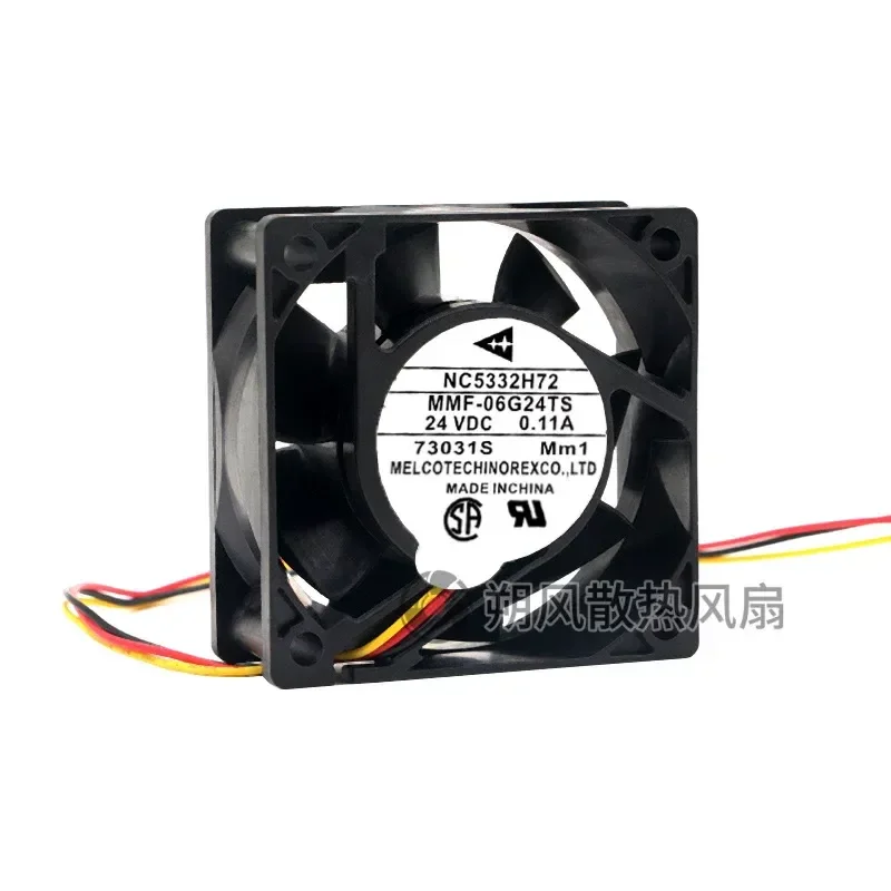 for Mitsubishi MMF-06G24TS 6025 6CM 24V 0.11A 3-wire Inverter-driven Cooling Fan