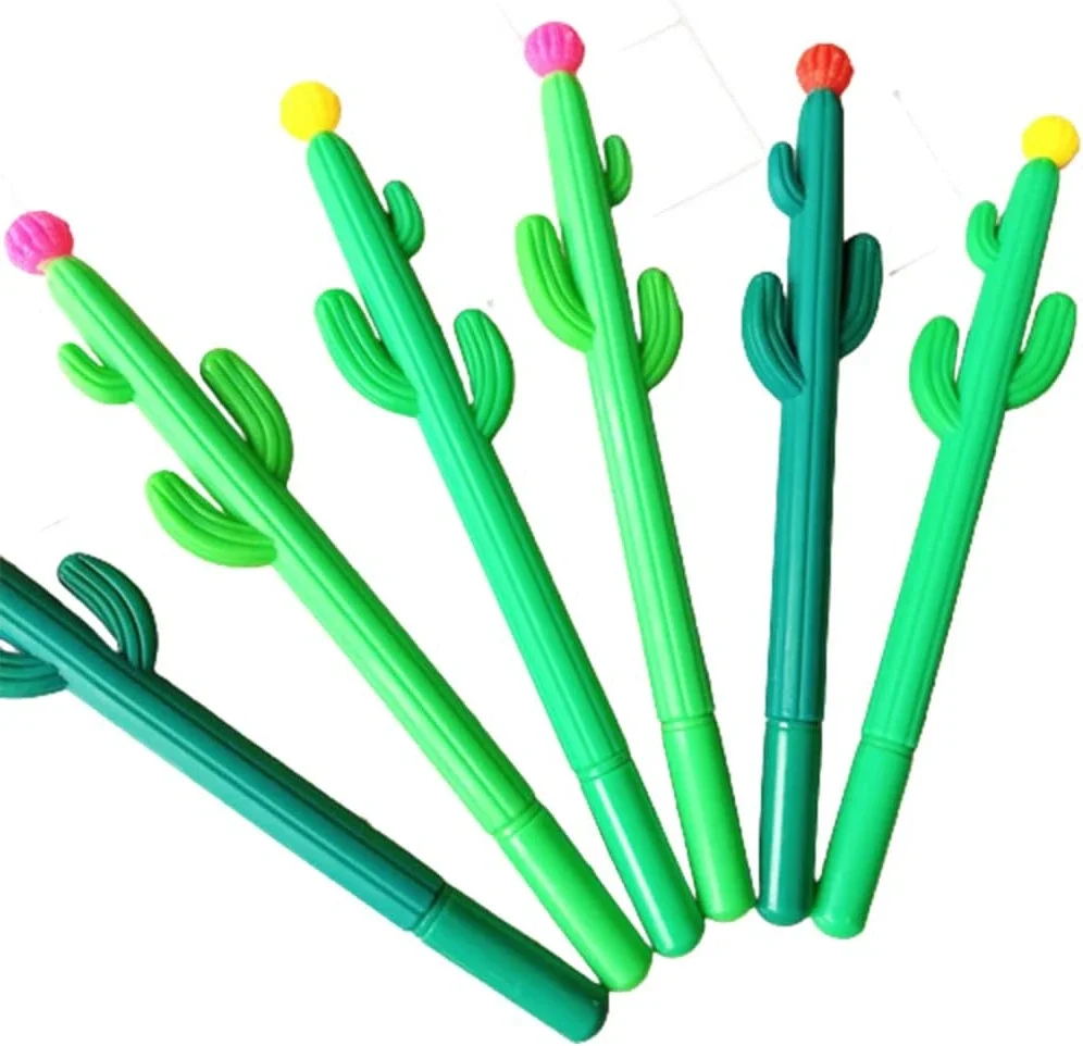 24Pcs Wholesale cactus styling gender-neutral pen school novelty writing stationery home office school supplies