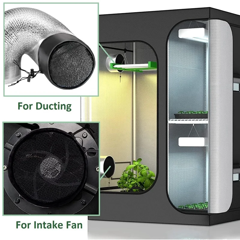 Paquete de 4 cubiertas de ventilación para tienda de cultivo, cubiertas de ventilación para filtro de conducto de 6 pulgadas, accesorios de ventilación para tienda de cultivo