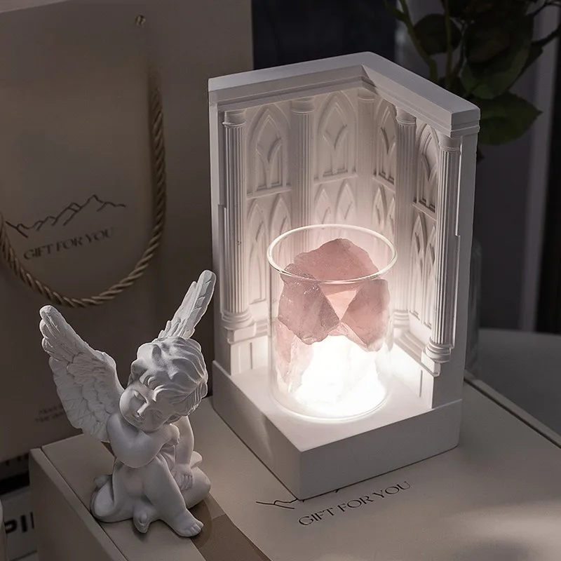 

Креативный каменный ночник для ароматерапии - настольное украшение во французском стиле, беспламенная ароматерапия, элитный подарок на день рождения для девочек