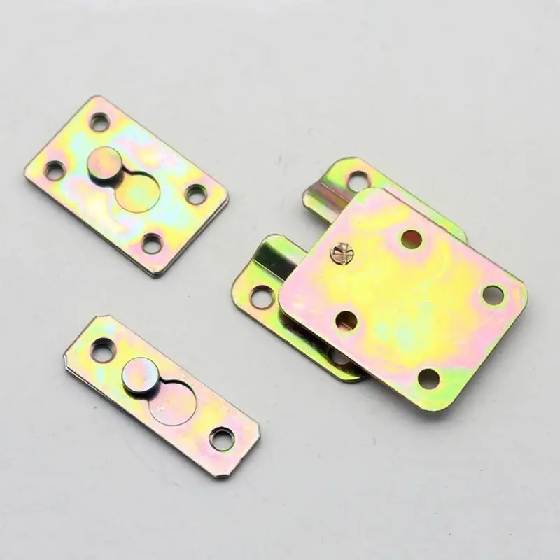 HOT 12PCS Metal Furniture Wood Bed Rail Brackets Fittings Hook Plate Connector For Bed Sofa Furniture Hardware Accessories
