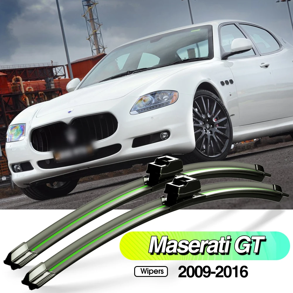 For Maserati Maserati GT 2009-2016 2pcs Front Windshield Wiper Blades Windscreen Window Accessories 2011 2012 2013 2014 2015