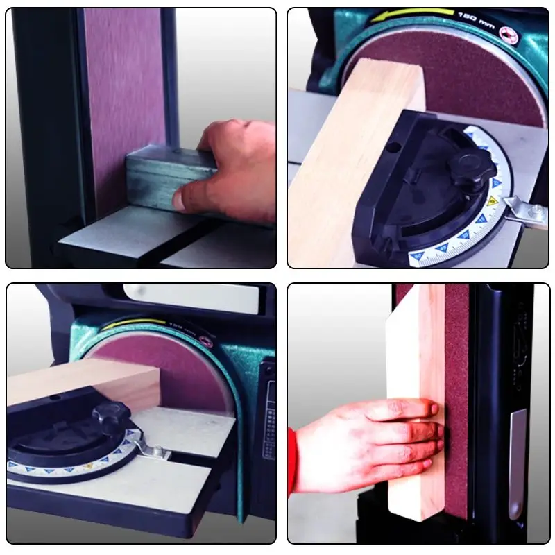 

H4600 550W Professional Induction Motor 150mm Adjustable Belt Sander 6 Inch Disc Bench Belt Machine for Wood Polishing Grinding