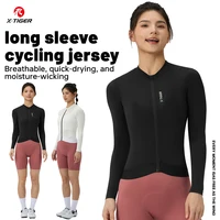 X-TIGER mujer ciclismo ropa larga bicicleta de carretera Jersey protección UV MTB bicicleta ropa transpirable ciclismo manga larga