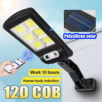 120 COB Newest Solar LED Lights Outdoor Solar Lamp Motion Sensor 3 Modes Waterproof IP65 Solar Garden Light Street Yard Lantern