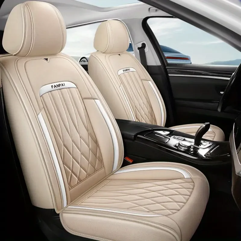 5-Seat Car Seat Cover Full Coverage Car Seat Cushion All-Season Faux  Car Seat Protector Auto Accessories