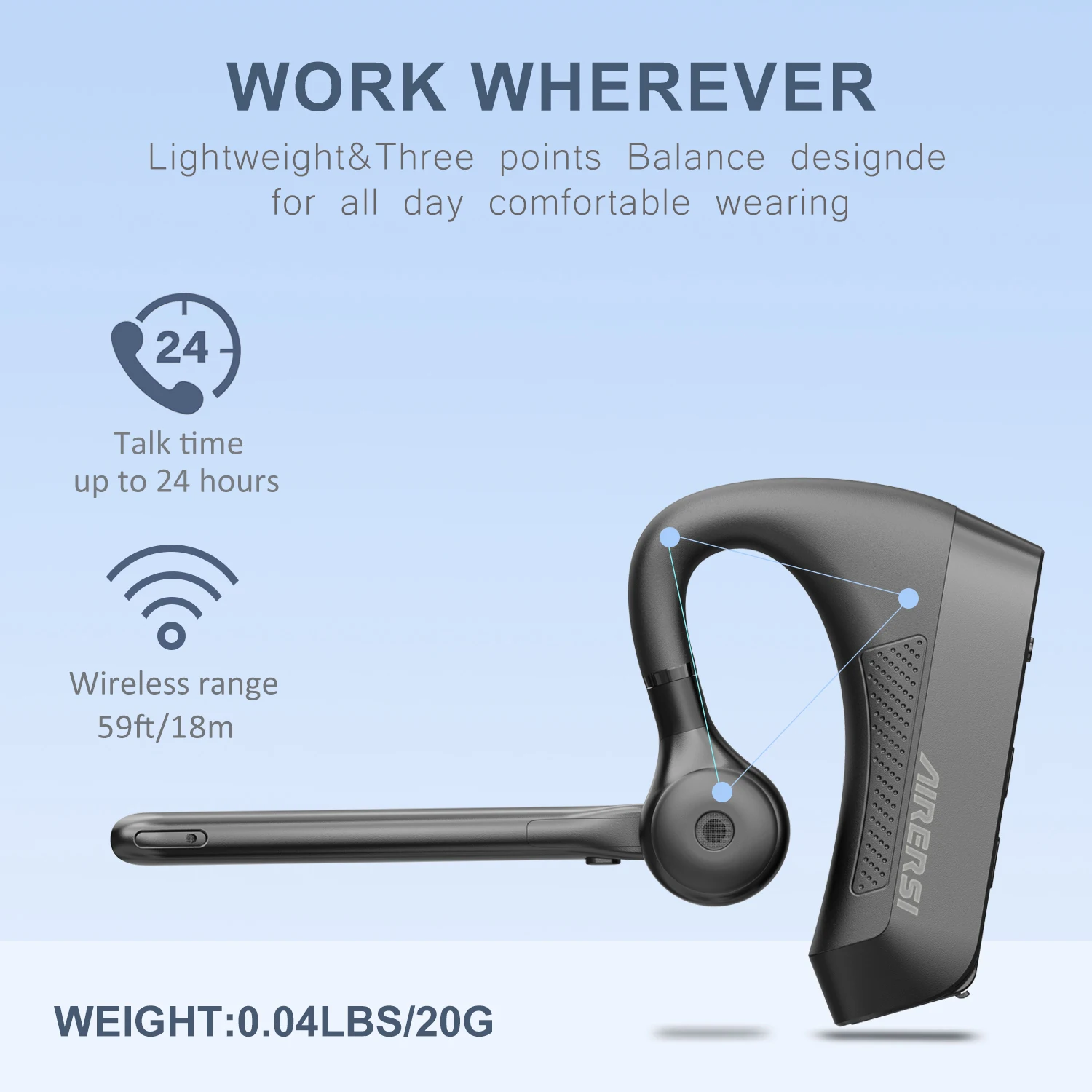 أحدث سماعات بلوتوث لاسلكية مع ميكروفون مزدوج لإلغاء الضوضاء وحافظة شحن لأجهزة Android iOS