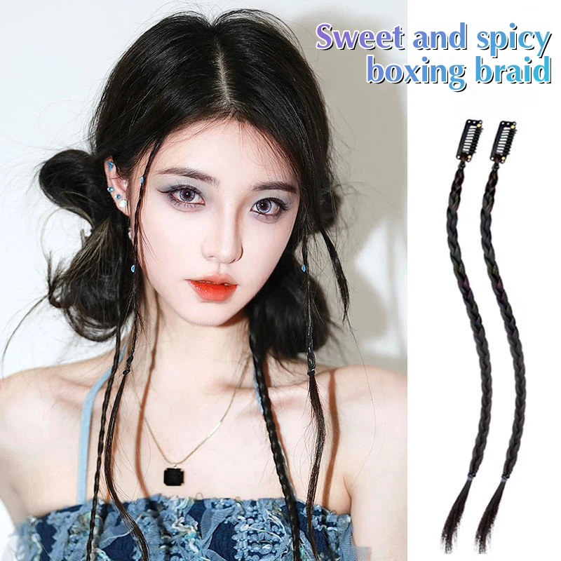 강한 BB 클립을 가진 끈으로 묶은 가발 여자를 위한 경량 상자 끈으로 묶은 포니테일 머리 조각