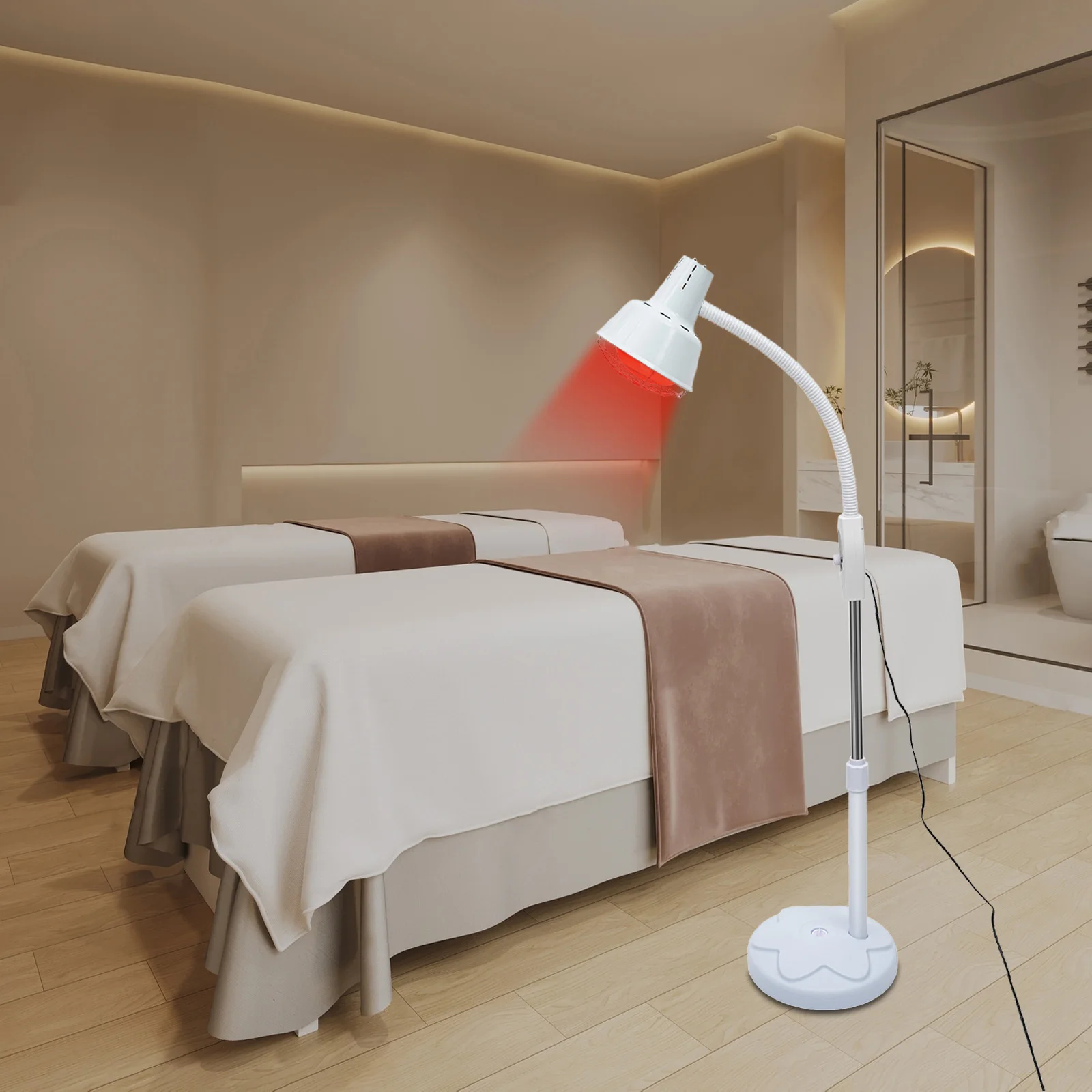 

Инфракрасная терапия, 275 Вт, красный свет, 110 В/220 В, регулируемая тепловая лампа 360 ° Вращающаяся светодиодная лупа для облегчения боли ухода за кожей