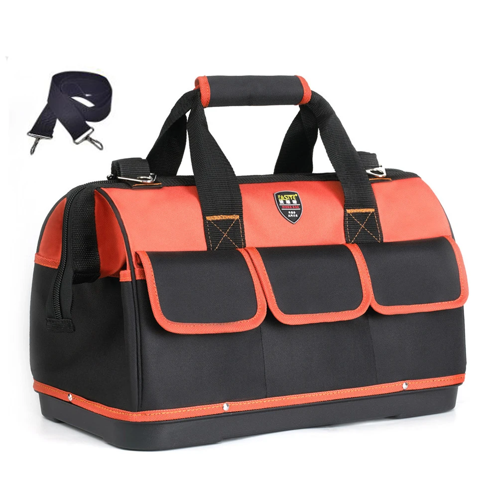 

Heavy Duty Waterproof Tool Bag Multi-Function Electrician Multi-Pocket Tool Storage Work Canvas Oxford Tool Bag Organizer