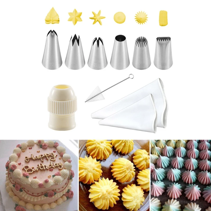 10 Pcs/Set Piping Bag Converter Icing Nozzles Tips Pastry Cupcake Cream Cake Decorating Supplies Baking Tool Drop shipping