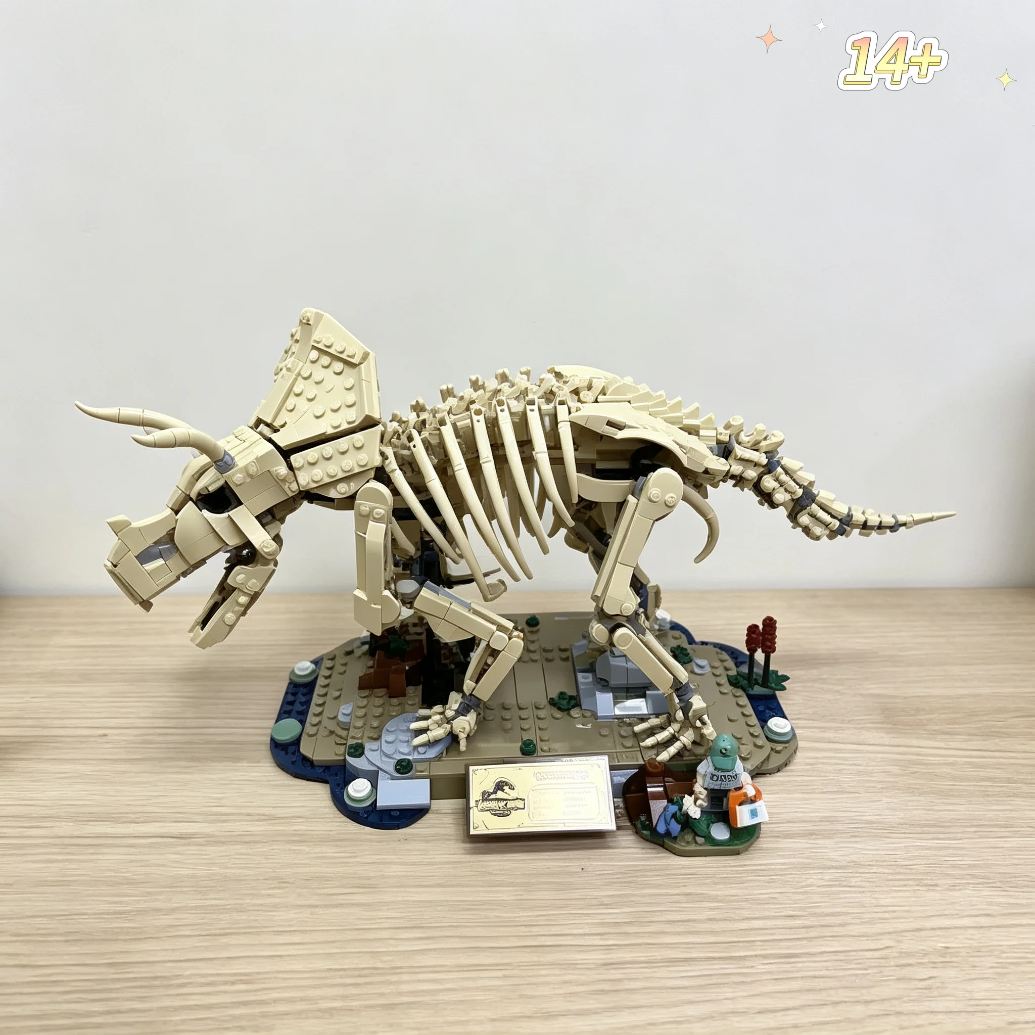 Grande Oferta: 1154 Peças de Blocos de Montar Modelo de Dinossauro Triceratops, Brinquedos de Montar para Adultos, Presentes de Natal