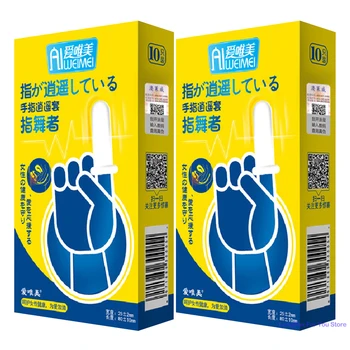 Wiederverwendbare Kondom Fingerhülse Vaginalmassagegerät weibliche Masturbation G-Punkt-Stimulator Klitoris-Stimulator Sexspielzeug für Paare