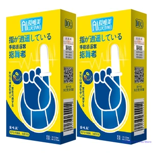 الواقي الذكري القابل لإعادة الاستخدام الإصبع كم المهبل مدلك الإناث الاستمناء G-spot محفز البظر ألعاب الجنس للأزواج أعلى 8 مبيعات البظر لامر - رقم 4