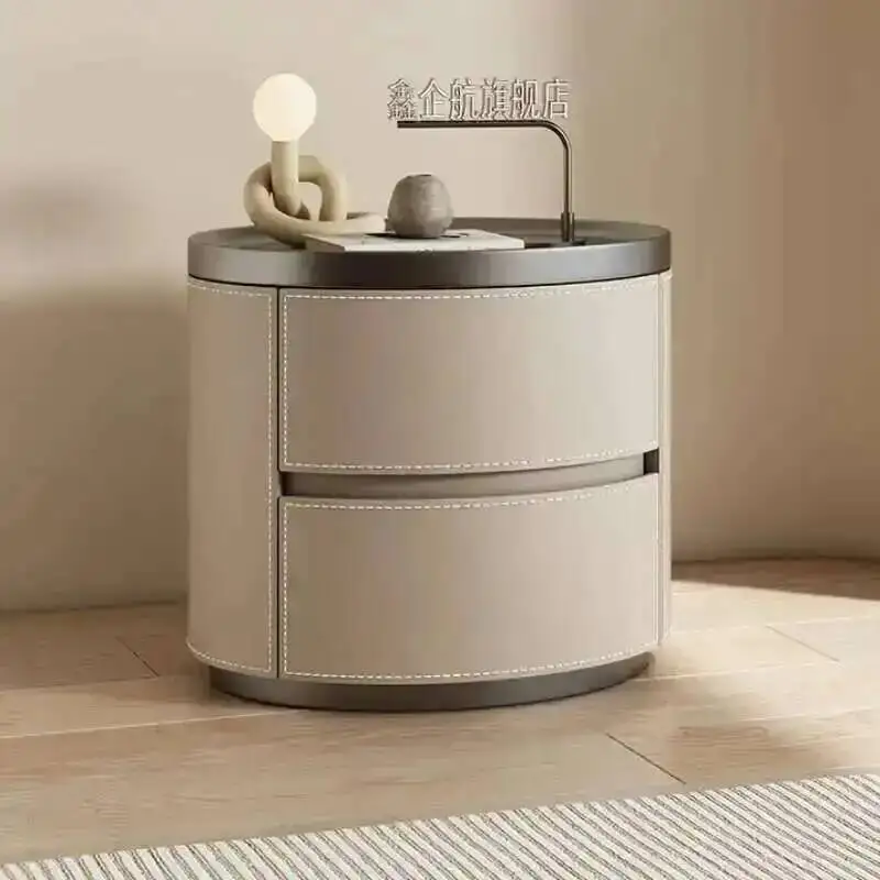 Mesita de noche estrecha con cajones para dormitorio, mesita auxiliar para sala de estar, mueble de almacenamiento con cajones para café