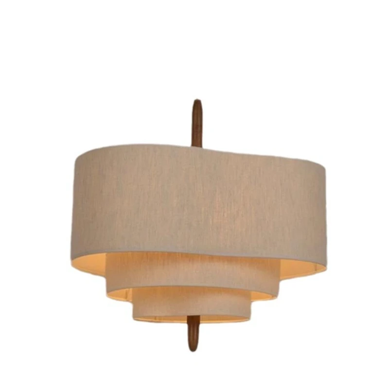 

Wabi-sabi fabric chandelier retro bedroom dining room French medieval living room main lamp designer creative study lamp