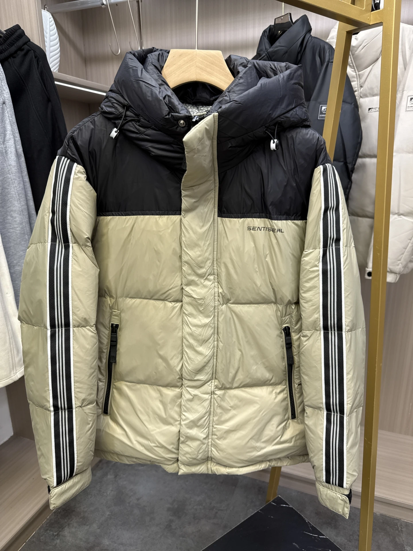 

Пышная теплая зимняя мужская блузка цвета Faion Thiened с капюшоном, морозостойкая, с капюшоном, вниз Jaet, повседневная длинная свечная молния Clo...