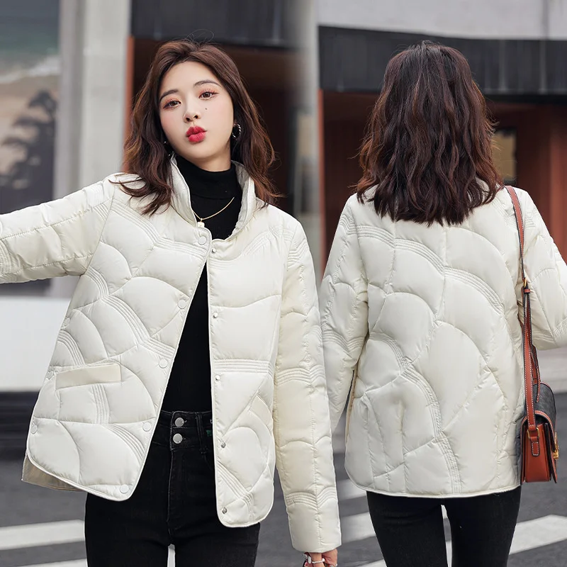 

Cotton Down Padded Coat Female 2023 Autumn Winter New Student Thin Warm Jacket Women Parkas