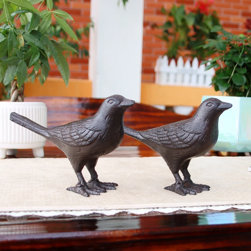 Wrought Iron Bird Figurine, Home Decor, Creative Country Style, Farmhouse Table Decor