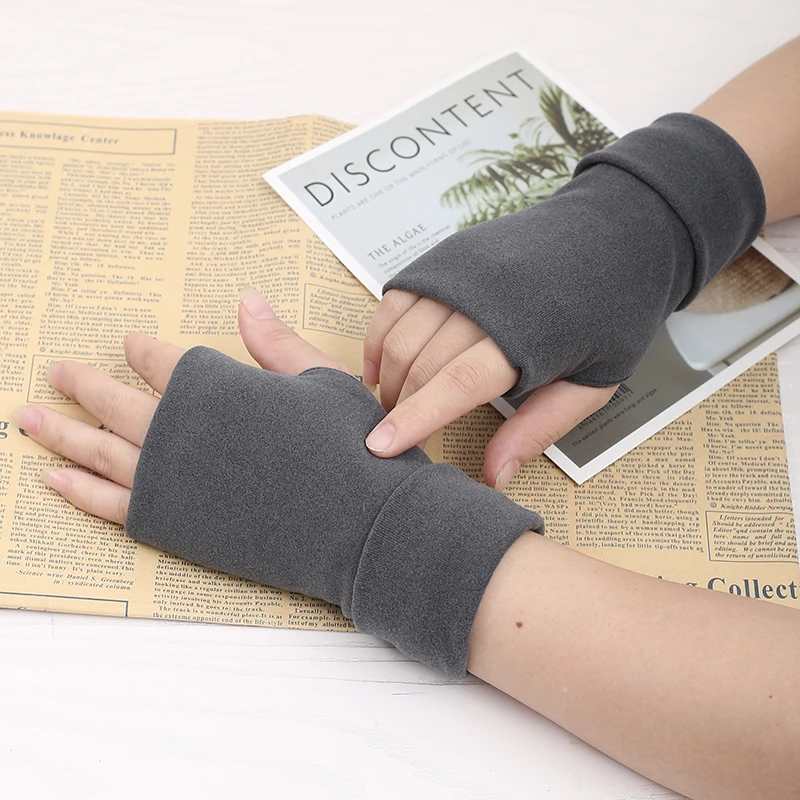 Fingerless Gloves Keep Warm Lovers Men and Women Winter Half Finger Outdoor Riding Driving Non-Slip Office Writing New Fashion