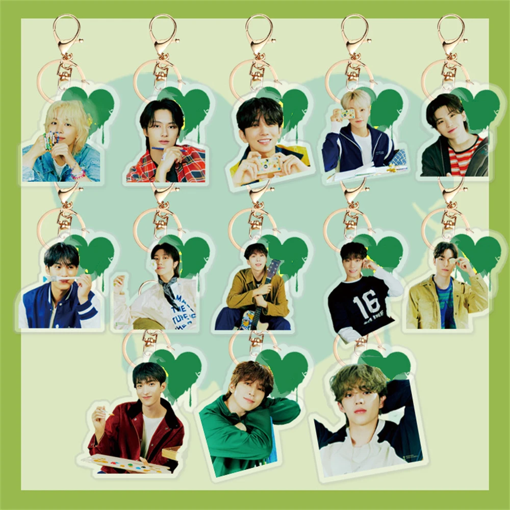 Kpop Acrylic Keychain JEONGHAN JOSHUA JUN HOSHI VERNON DINO WONWOO New Album Keychain Keyring Backpack Accessories