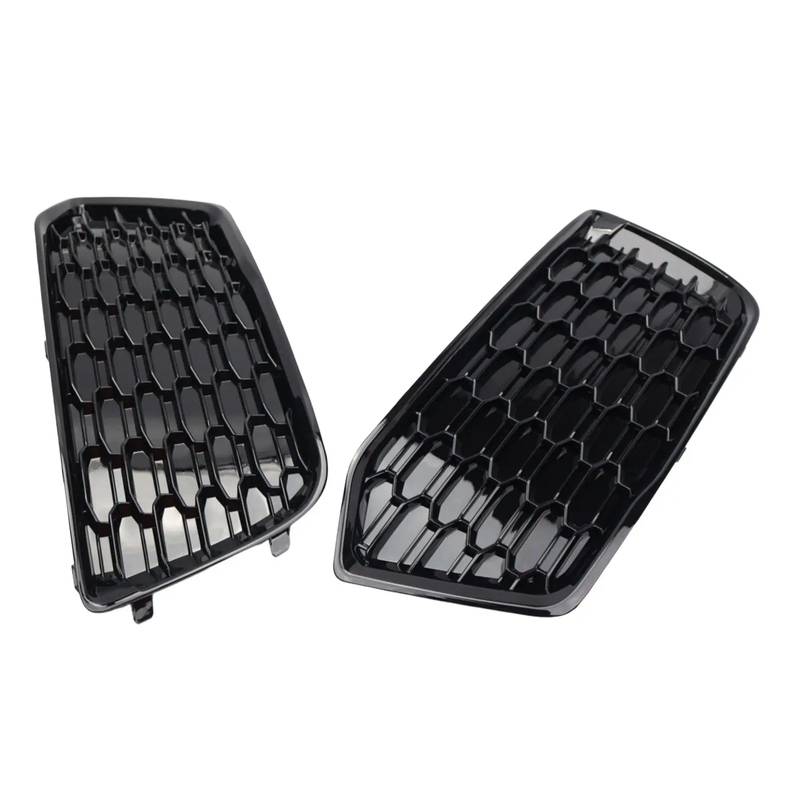 2 Pieces Front Side Grille Lower Net 80A807680D 80A807679D High Performance Assembly Accessory Black for Audi Q5 2018 -2020