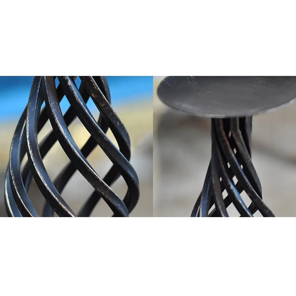 

Retro Hollow Out Candlestick Metal Holder For Home Decor Desktop Restaurant Office Small Size Scented