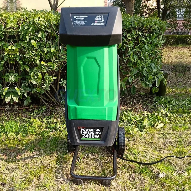 2400W Electric Crusher Garden Tool Multifunctional Shredder of Branches of Leaves Wood Crusher Can Be Broken Branches