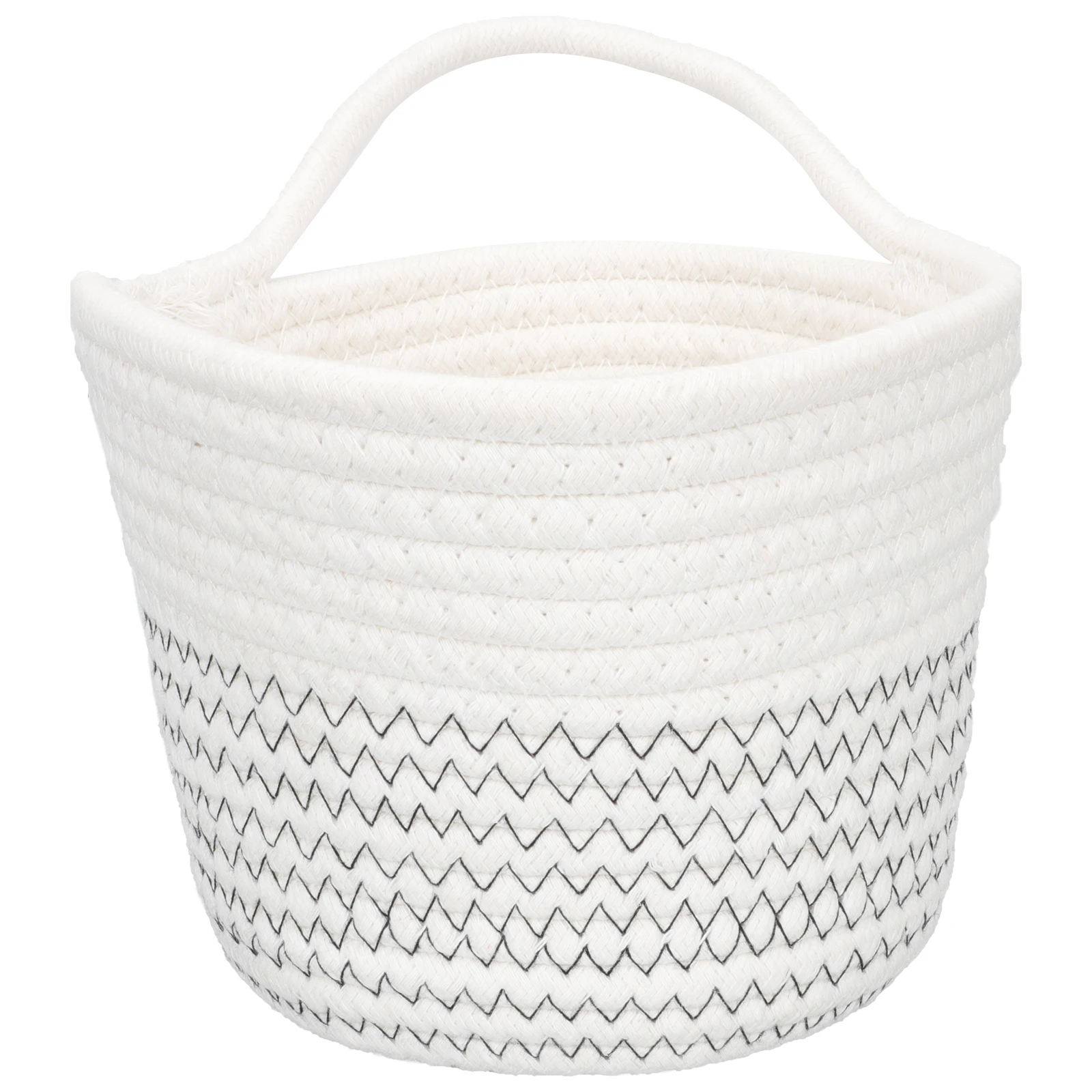 

Hanging Flower Basket Weaving Plants Holder Desktop Sundries Organizer Cotton Rope Woven Storage Decorative Home Tidy Modern