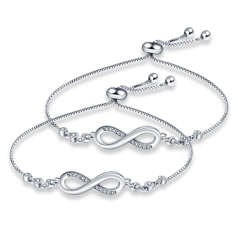 

Original Bracelet 925 Silver Color Lucky Symbol Zircon Bracelet Luxury Jewelry For Woman Romantic Jewelry Valentine's Day Gifts