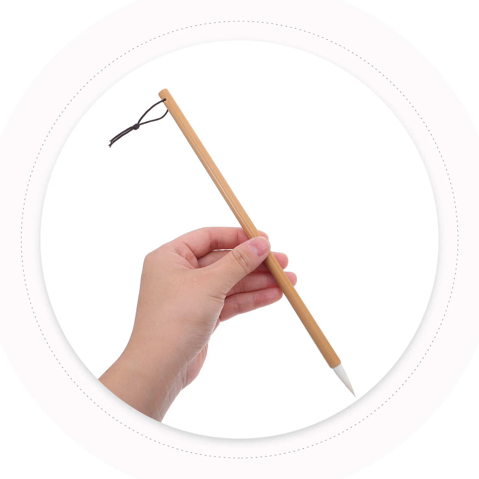 

3Pcs Chinese Calligraphy Brush Set Bamboo Handle Goat Hair Versatile for Writing Painting and Japanese Watercolor Techniques