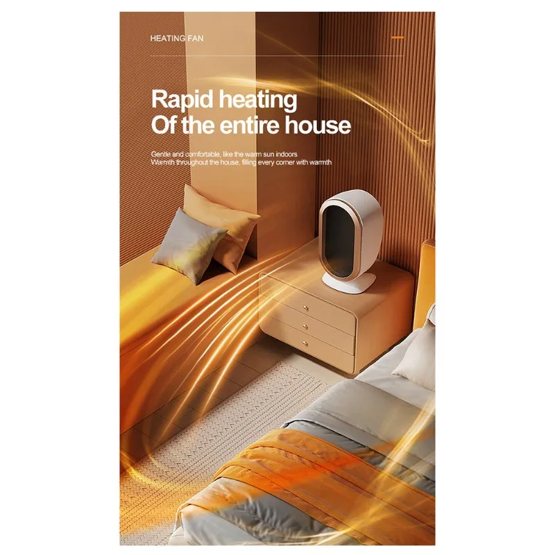 

ABBZ-Quiet Operation, Portable Mini Heater 1200W-Fast Heating, Safety EU Plug Feature For Office And Home Use