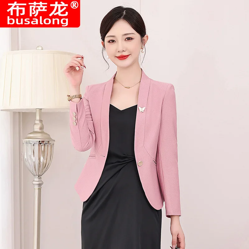 جديد أزياء أنيقة البدلة عارضة المرأة طويلة الأكمام المهنية السترة سترة رسمية Workwear8628