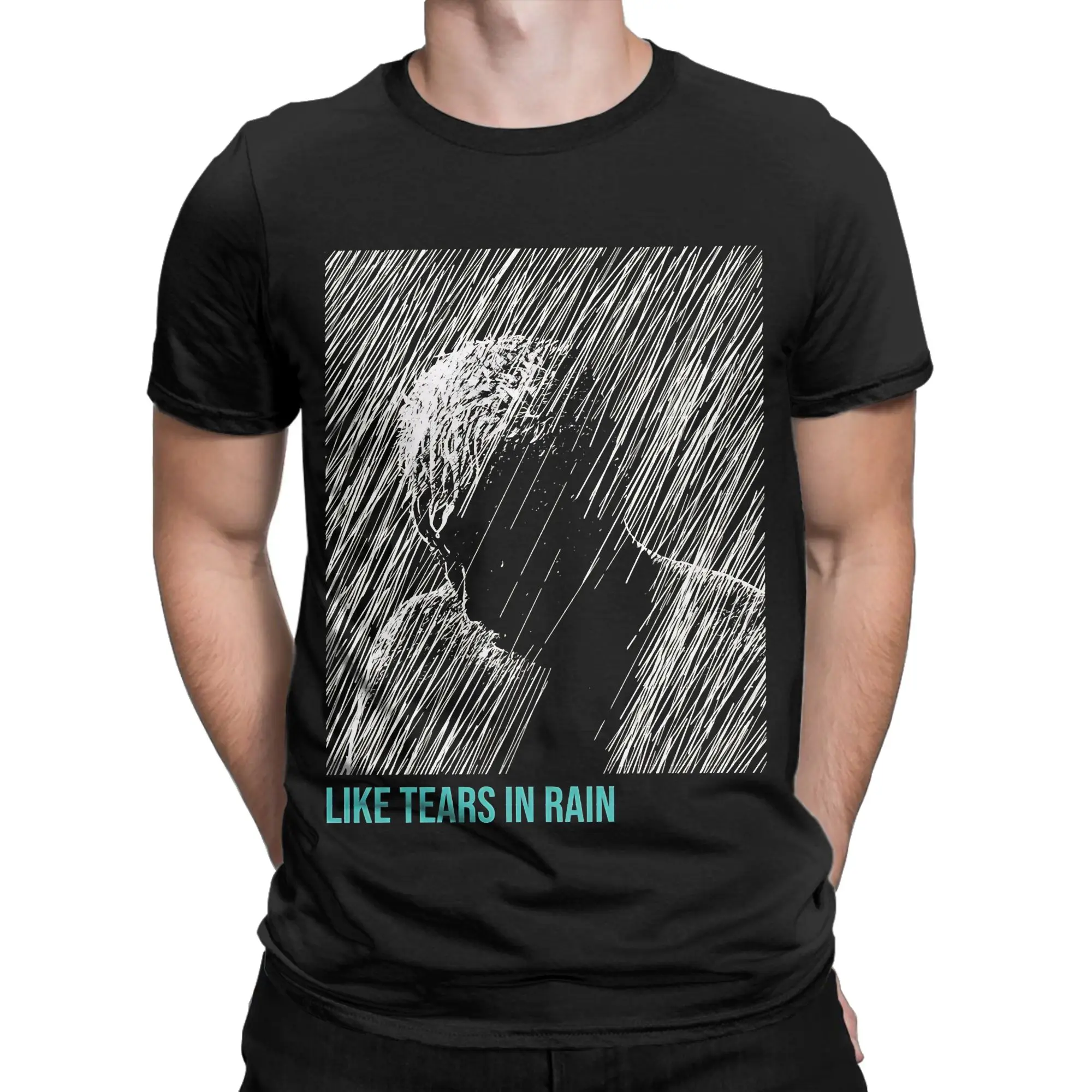 T-shirt drôle 100% coton « comme des larmes dans la pluie » The Shawshank Redemption pour hommes