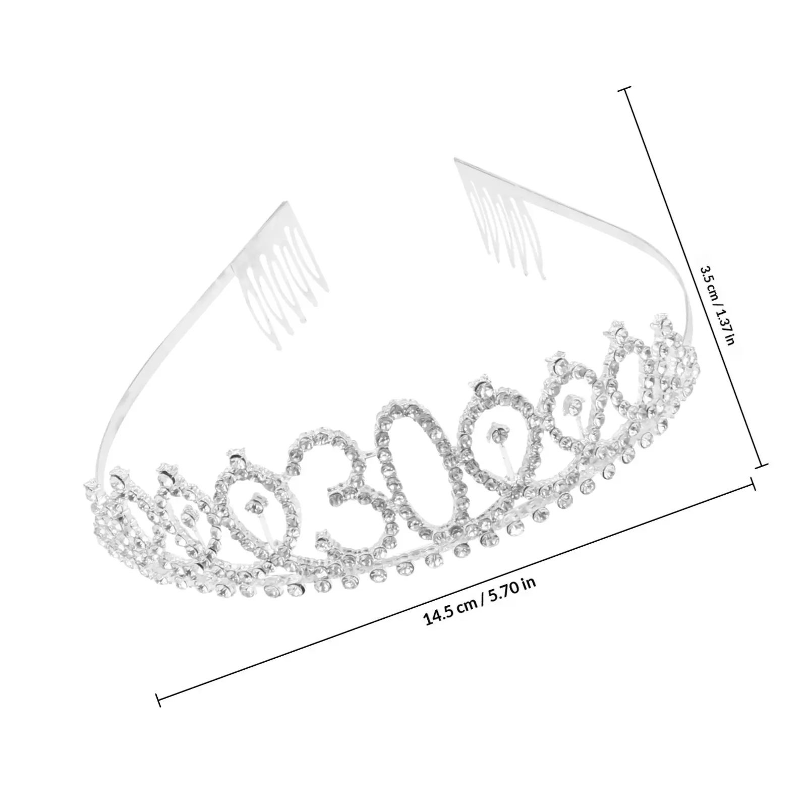 Sparkling Rhinestone Birthday Crown and Sash Set – Alloy Tiara Hairband for Girls Party Celebration