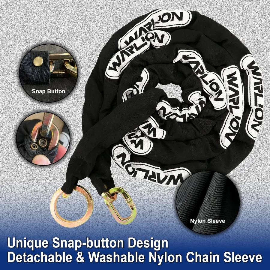 سلسلة أمان شديدة التحمل بسمك 15 قدم × 3 8 بوصة للحماية الآمنة للمولدات والدراجات الهوائية والمركبات ذات العجلتين المضادة للسرقة CutProo