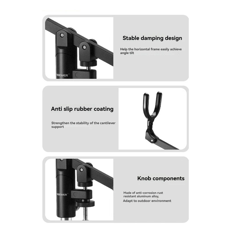 

NEEWER Mic Boom Pole Support Holder for Light Stand Boom Arm C StandJAS